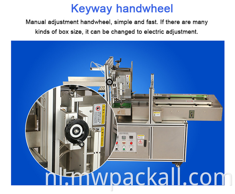 Semi Automatische kleine doos Hot Smelt afdichtingsmachine Koffie Karton Melt Gluer Machine